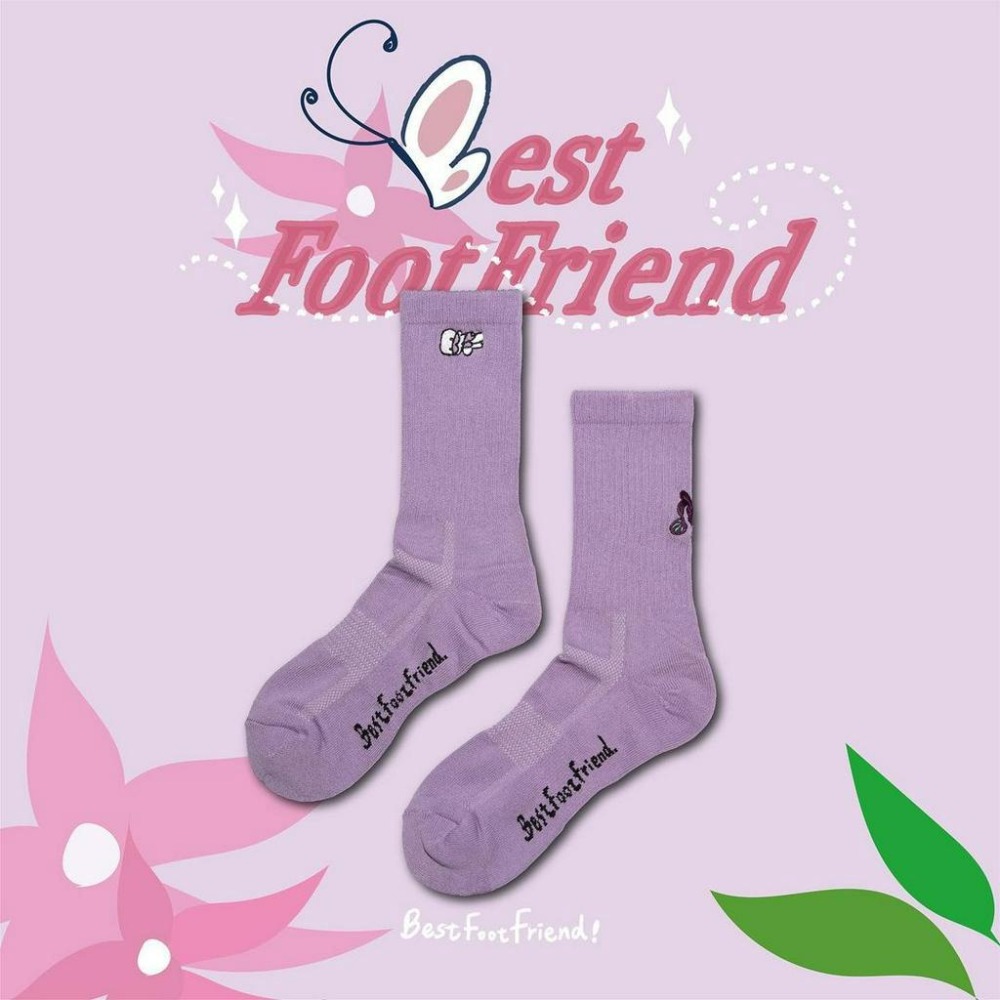 BEST FOOT FRIEND /BFF襪 Butterfly 蝴蝶 長襪 【PS中壢】-規格圖2