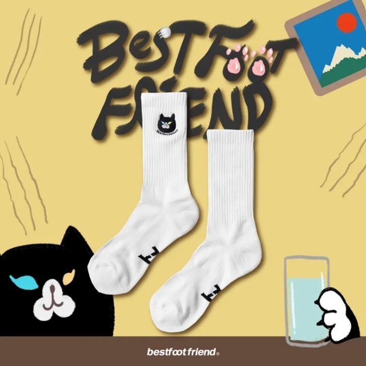 BEST FOOT FRIEND /BFF襪 Lord Cat 貓大人 長襪 【PS中壢】-規格圖2