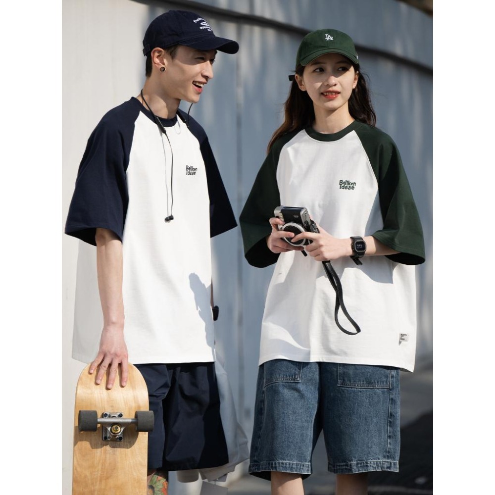 BELLKEN IDEA 插肩 拼接 棒球 cityboy 短袖 短T 店內價 【PS中壢】-細節圖2