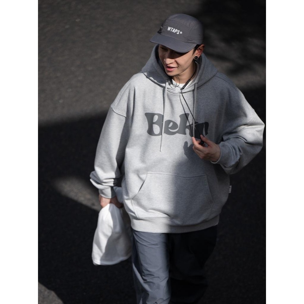 BELLKEN IDEA  440G 重磅 廓形 字母 簡約 長袖 帽T 店內價 【PS中壢】-細節圖3