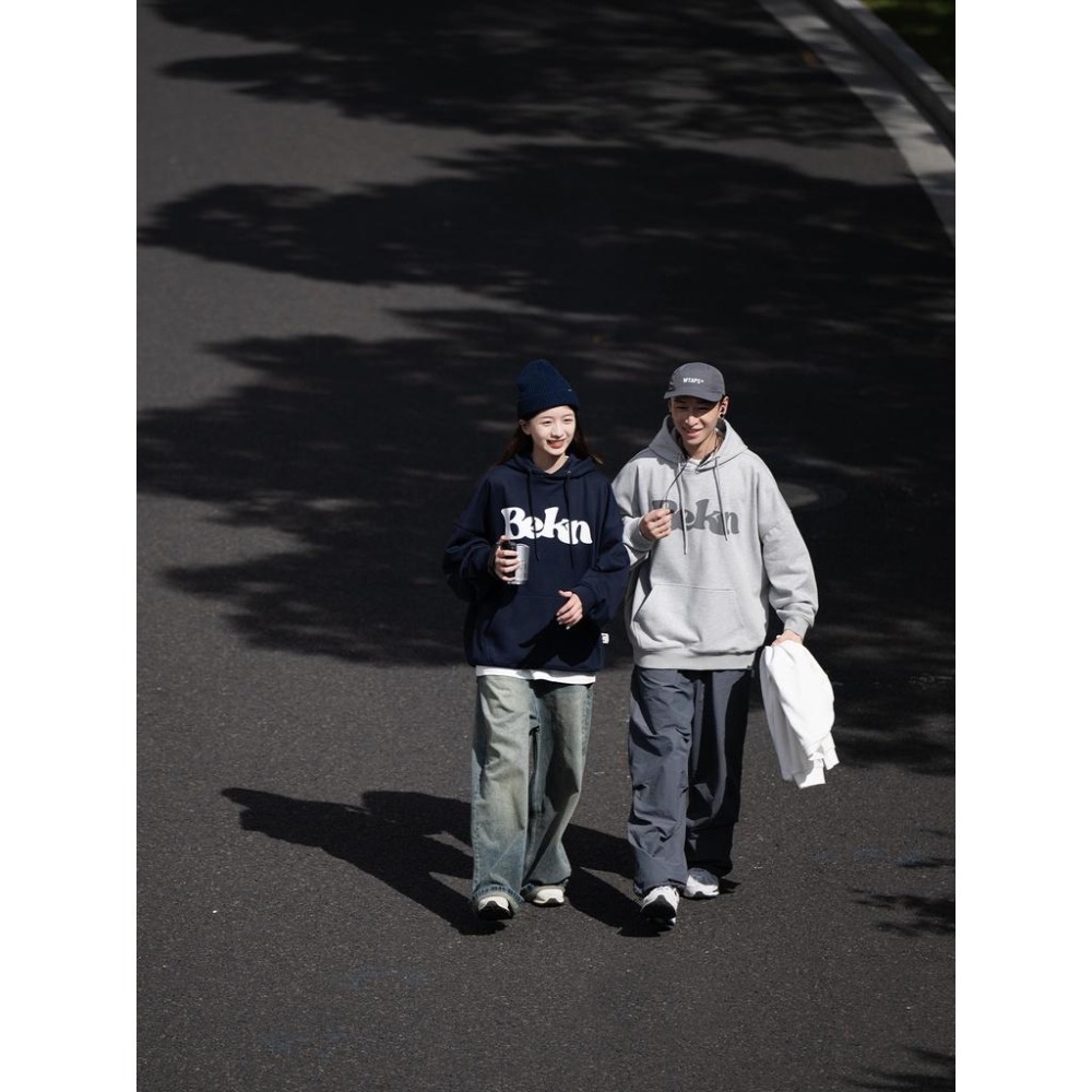 BELLKEN IDEA  440G 重磅 廓形 字母 簡約 長袖 帽T 店內價 【PS中壢】-細節圖4