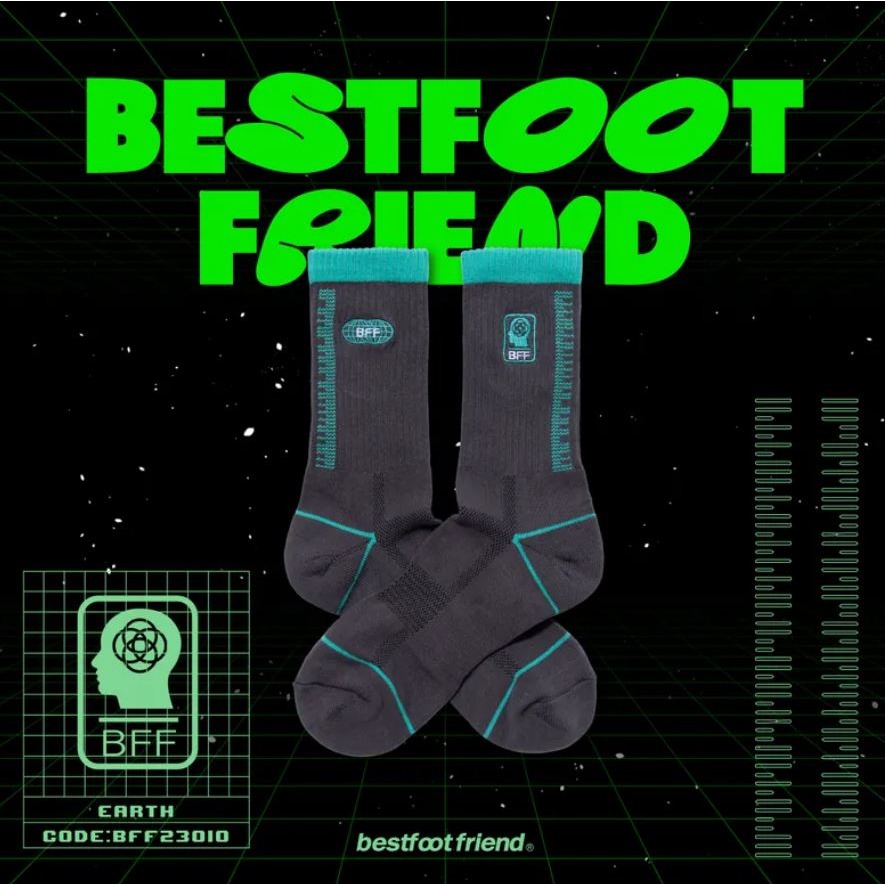 BEST FOOT FRIEND /BFF襪 Future Earth 未來 地球 長襪 【PS中壢】-規格圖2