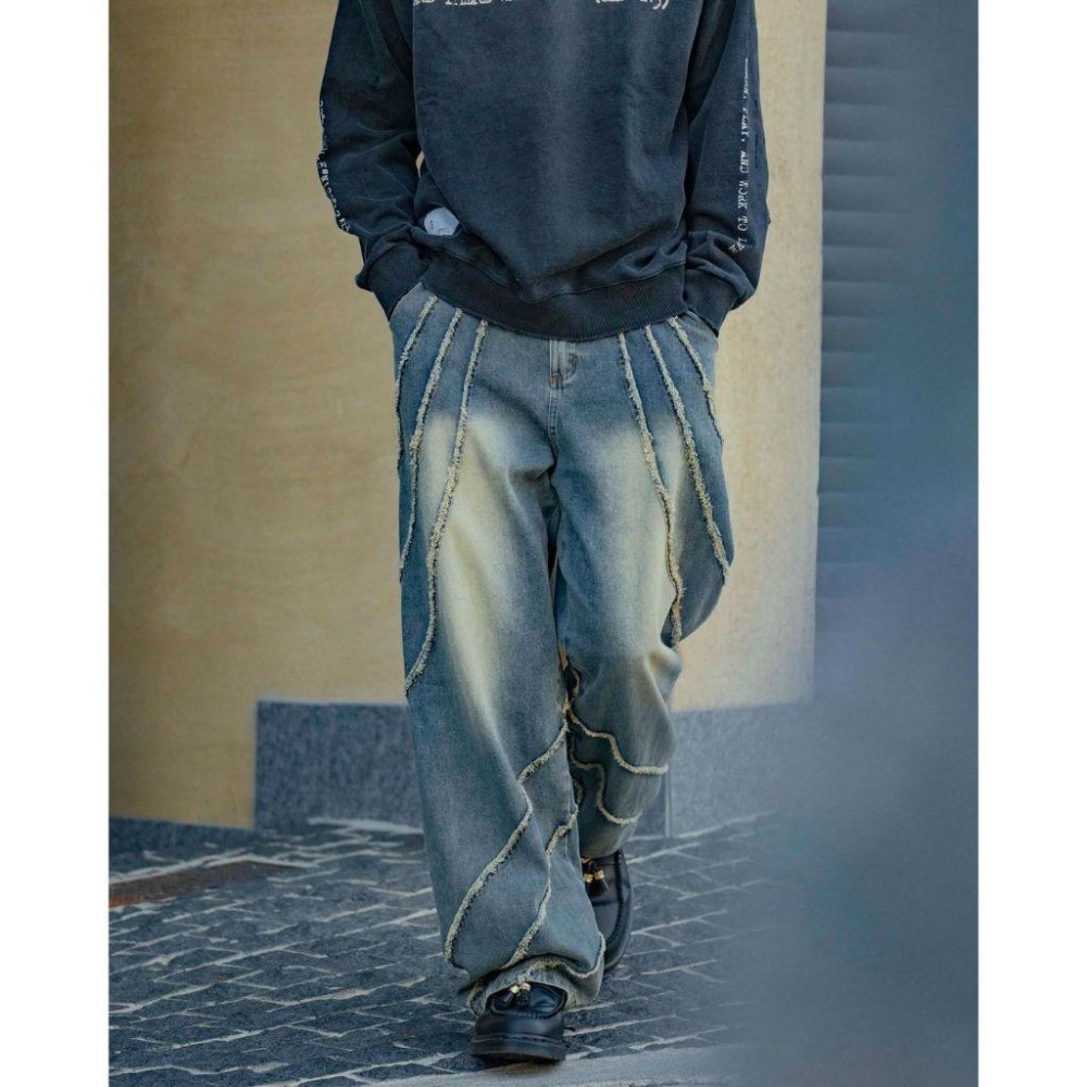 ORDINARY 不修邊微喇叭 牛仔套裝  店內價 【PS中壢】-細節圖9