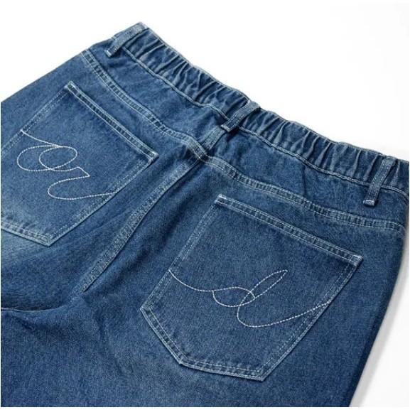 ORDINARY 水洗 不修邊 變形蟲 卯釘 8分 牛仔 短褲 【PS中壢】-細節圖7