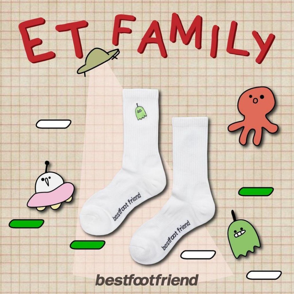 BEST FOOT FRIEND /BFF襪 ET Family 長襪 【PS中壢】-細節圖2