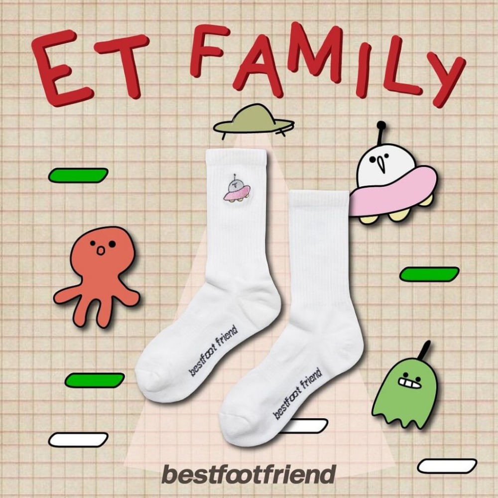 BEST FOOT FRIEND /BFF襪 ET Family 長襪 【PS中壢】-規格圖2