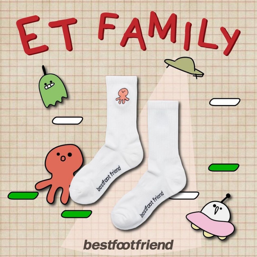 BEST FOOT FRIEND /BFF襪 ET Family 長襪 【PS中壢】-規格圖3