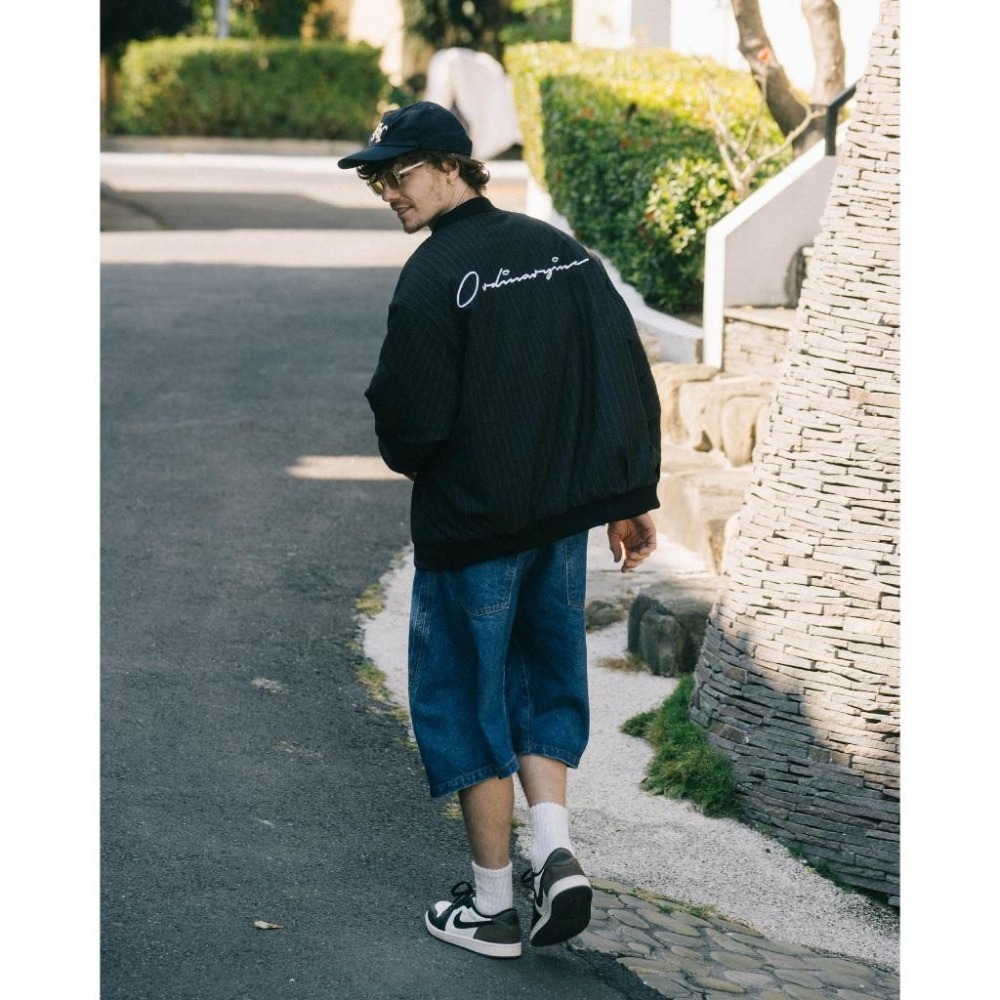 ORDINARY CHALK STRIPE STADIUM JACKET 直紋羊毛棒球外套 店內價 【PS中壢】-細節圖3
