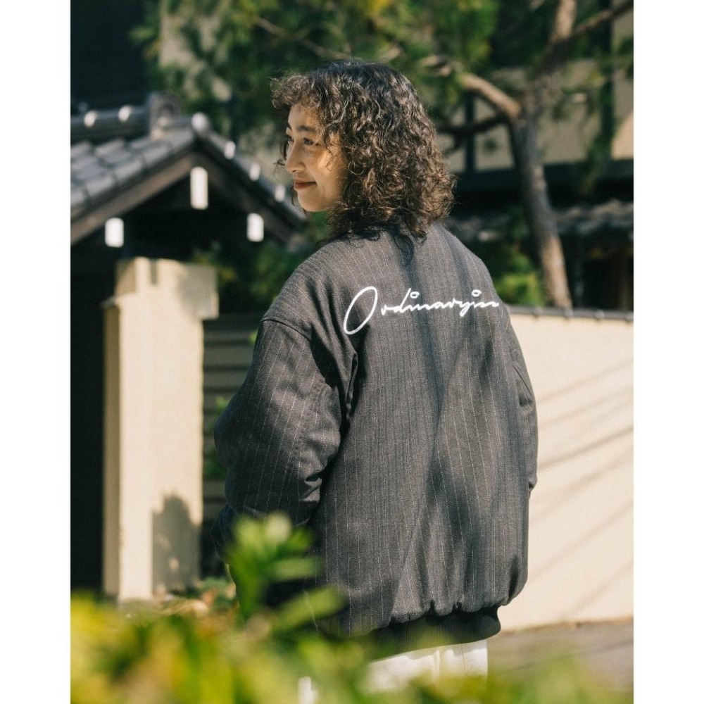 ORDINARY CHALK STRIPE STADIUM JACKET 直紋羊毛棒球外套 店內價 【PS中壢】-細節圖8