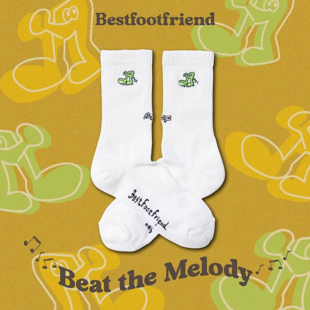 BEST FOOT FRIEND /BFF襪 BEST THE MELODY 跳動音符 長襪【PS中壢】-細節圖3