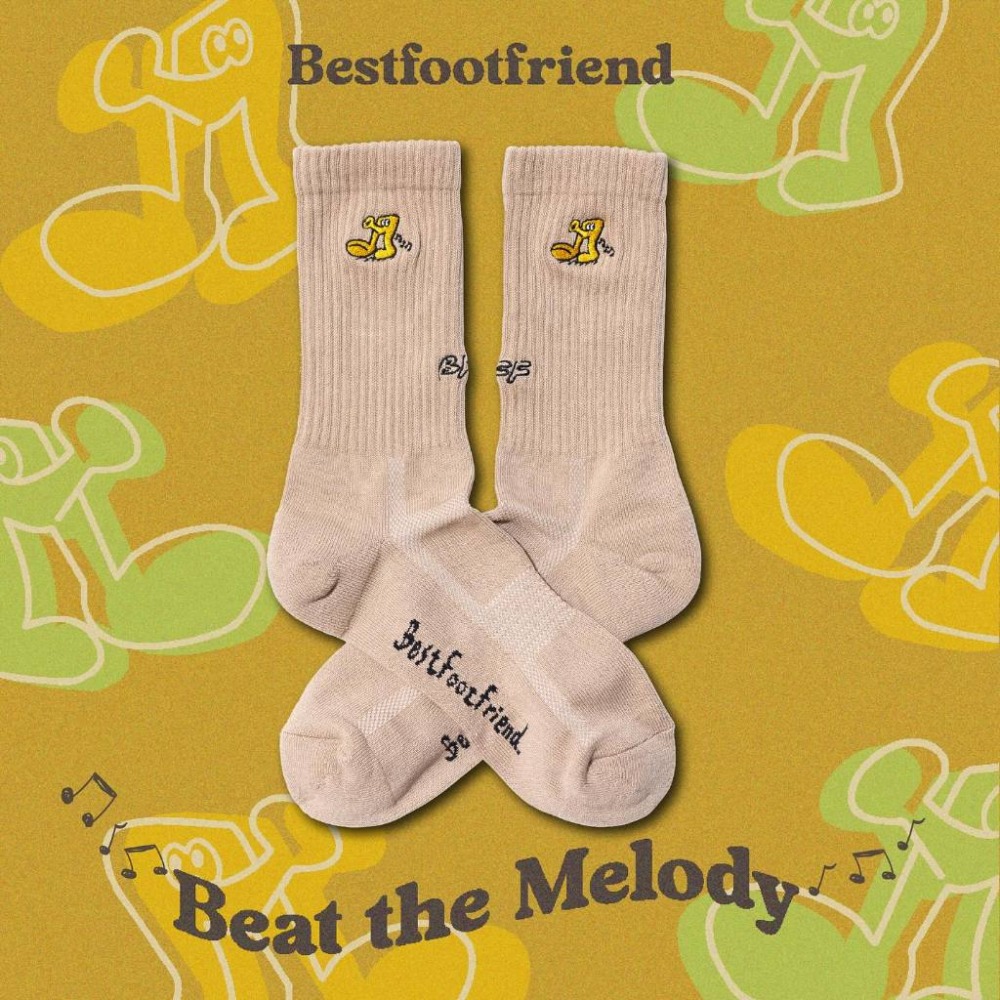 BEST FOOT FRIEND /BFF襪 BEST THE MELODY 跳動音符 長襪【PS中壢】-規格圖9