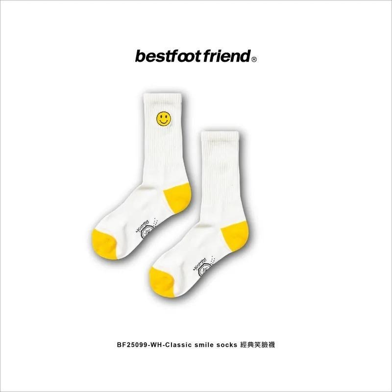 BEST FOOT FRIEND /BFF襪 CLASSIC SMILE SOCKS 經典刺繡微笑長襪【PS中壢】-細節圖5
