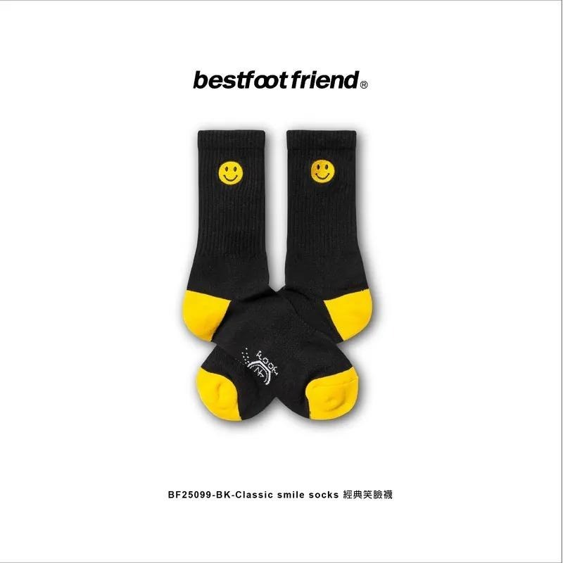 BEST FOOT FRIEND /BFF襪 CLASSIC SMILE SOCKS 經典刺繡微笑長襪【PS中壢】-細節圖8