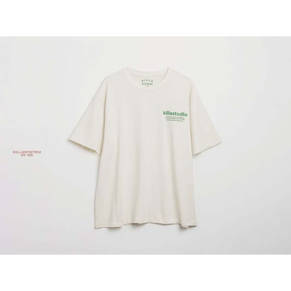 KILLASYSTEM 25S/S STUDIO LOGO TEE 左胸小標 短袖 短T 店內價 【PS中壢】-奶油白