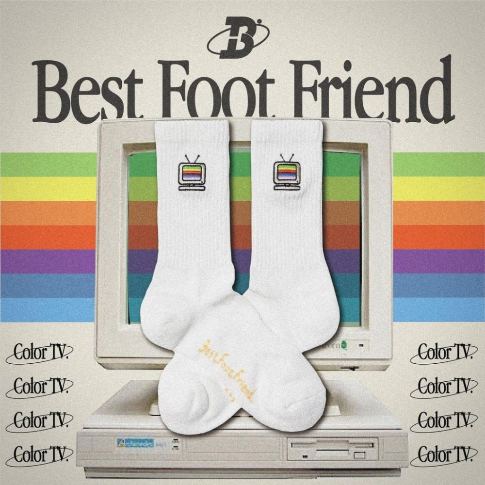 BEST FOOT FRIEND /BFF襪 Color TV 彩色 電視機 刺繡 長襪 【PS中壢】-細節圖2