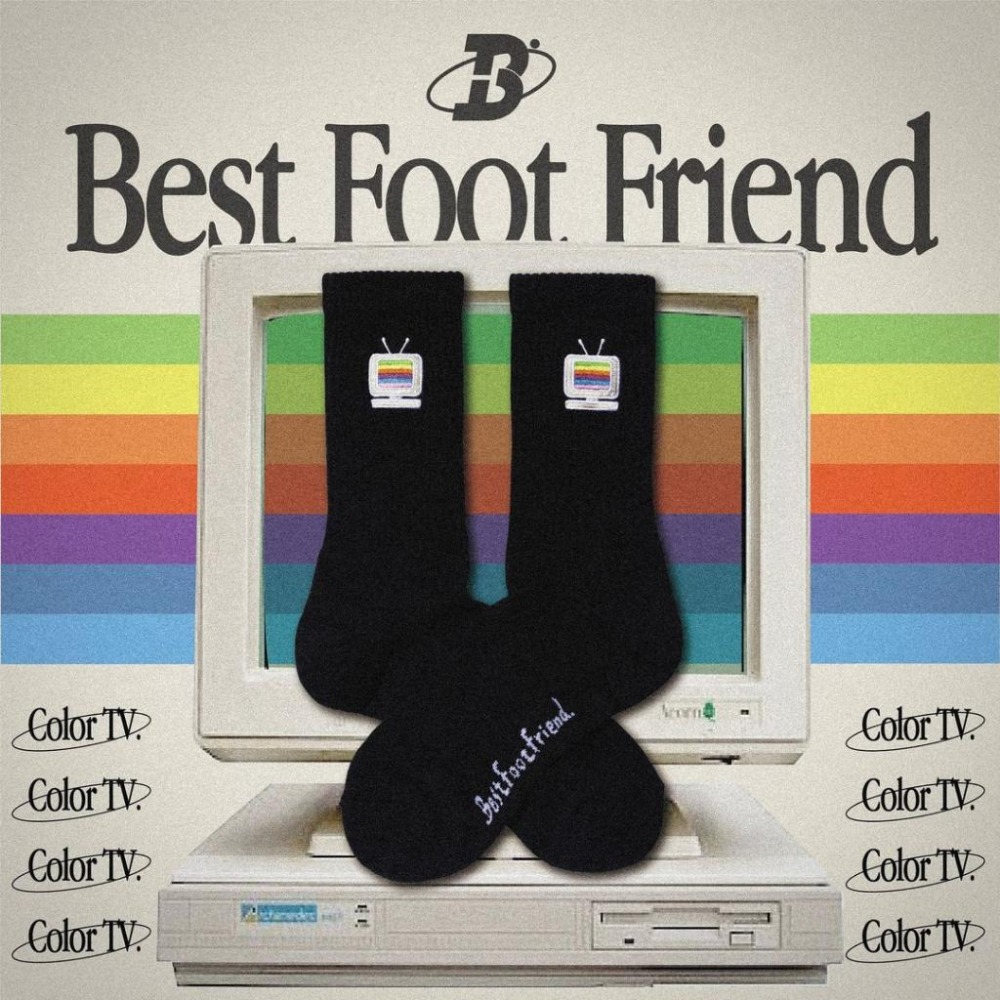 BEST FOOT FRIEND /BFF襪 Color TV 彩色 電視機 刺繡 長襪 【PS中壢】-細節圖3