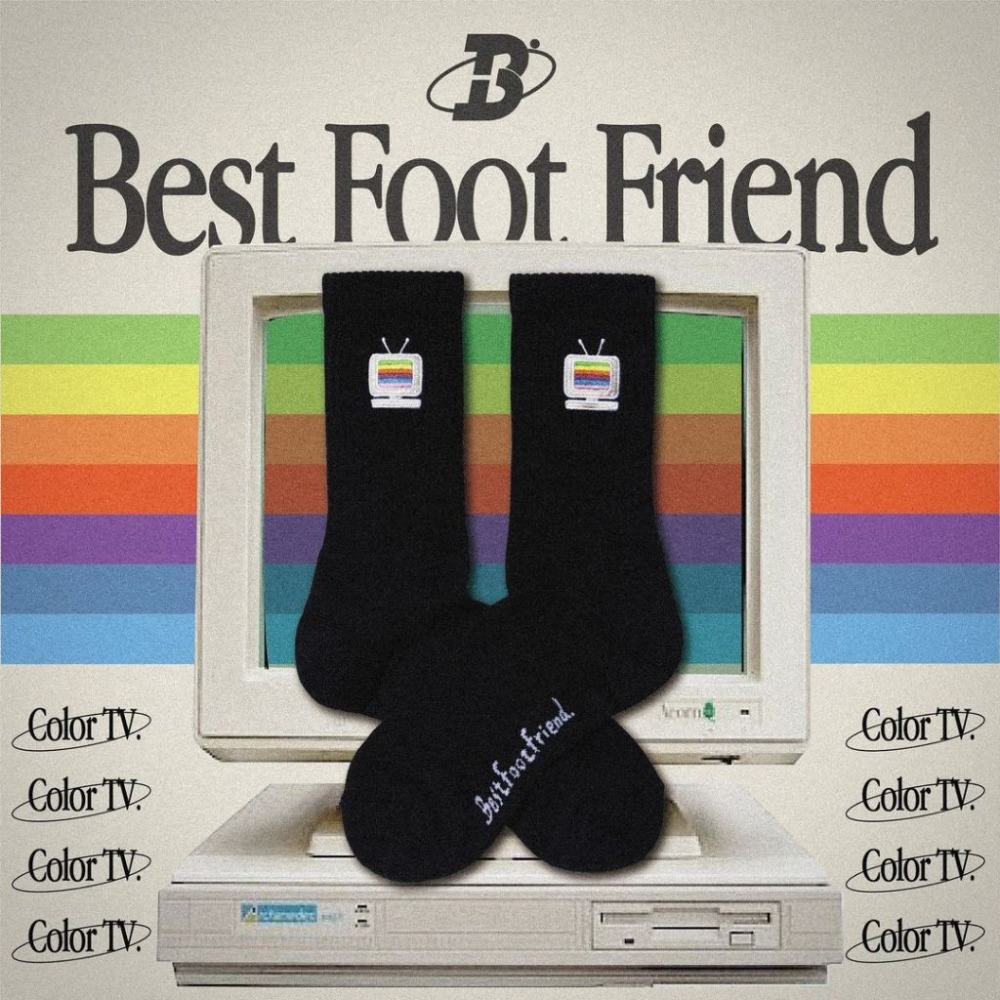 BEST FOOT FRIEND /BFF襪 Color TV 彩色 電視機 刺繡 長襪 【PS中壢】-規格圖5