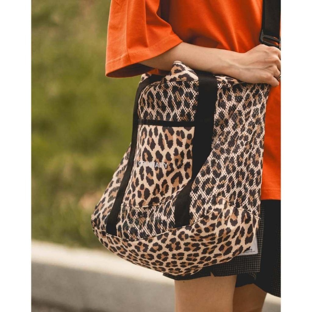 ORDINARY LEOPARD TWO-WAY UTILITY TOTE 豹紋兩用網眼托特包 店內價 【PS中壢】-細節圖3