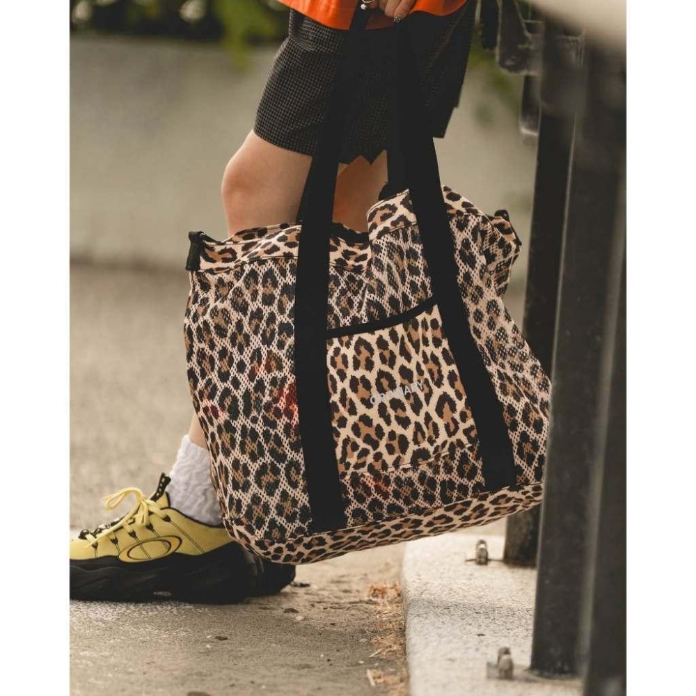 ORDINARY LEOPARD TWO-WAY UTILITY TOTE 豹紋兩用網眼托特包 店內價 【PS中壢】-細節圖5