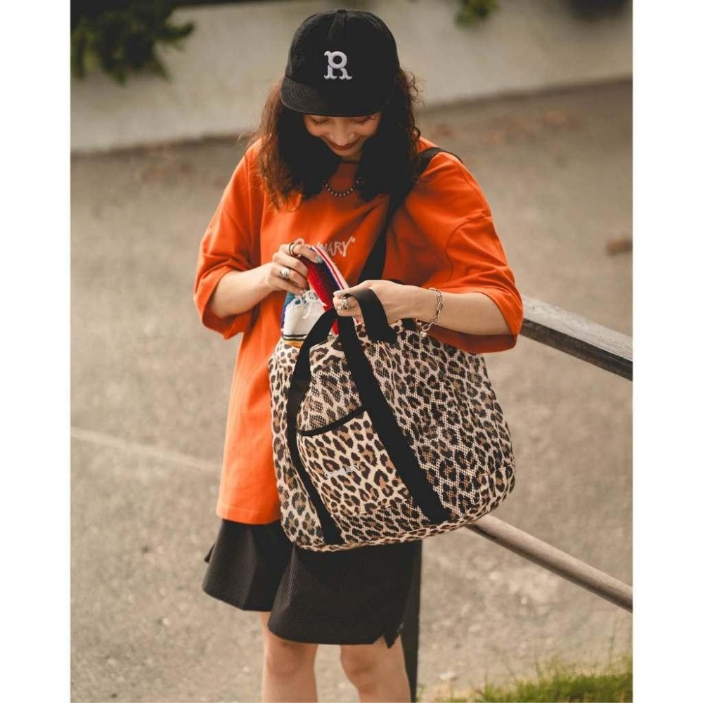 ORDINARY LEOPARD TWO-WAY UTILITY TOTE 豹紋兩用網眼托特包 店內價 【PS中壢】-細節圖6