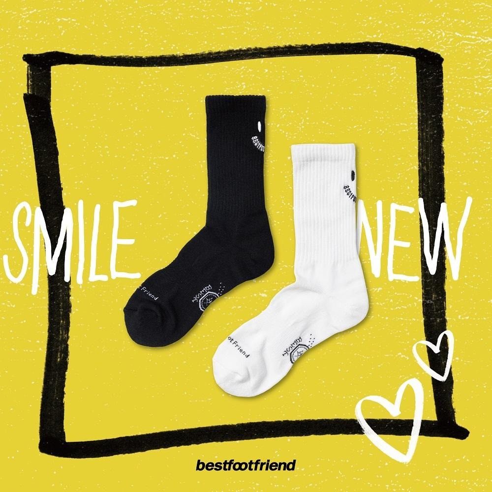 BEST FOOT FRIEND / BFF襪 NEW SMILE SOCK 刺繡微笑長襪【PS中壢】-細節圖3