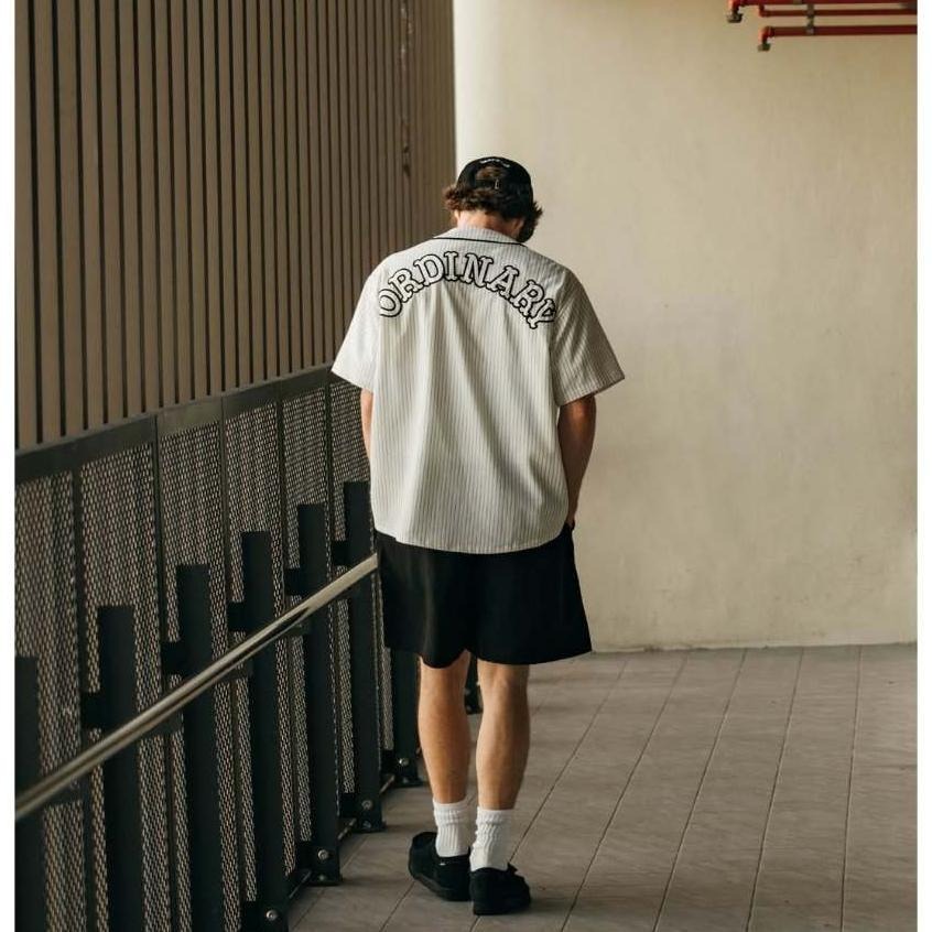 ORDINARY 25SS SEERSUCKER JERSEY 直紋泡泡砂貼布棒球衫 店內價 【PS中壢】-細節圖3