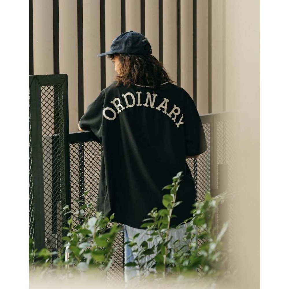 ORDINARY 25SS SEERSUCKER JERSEY 直紋泡泡砂貼布棒球衫 店內價 【PS中壢】-細節圖8
