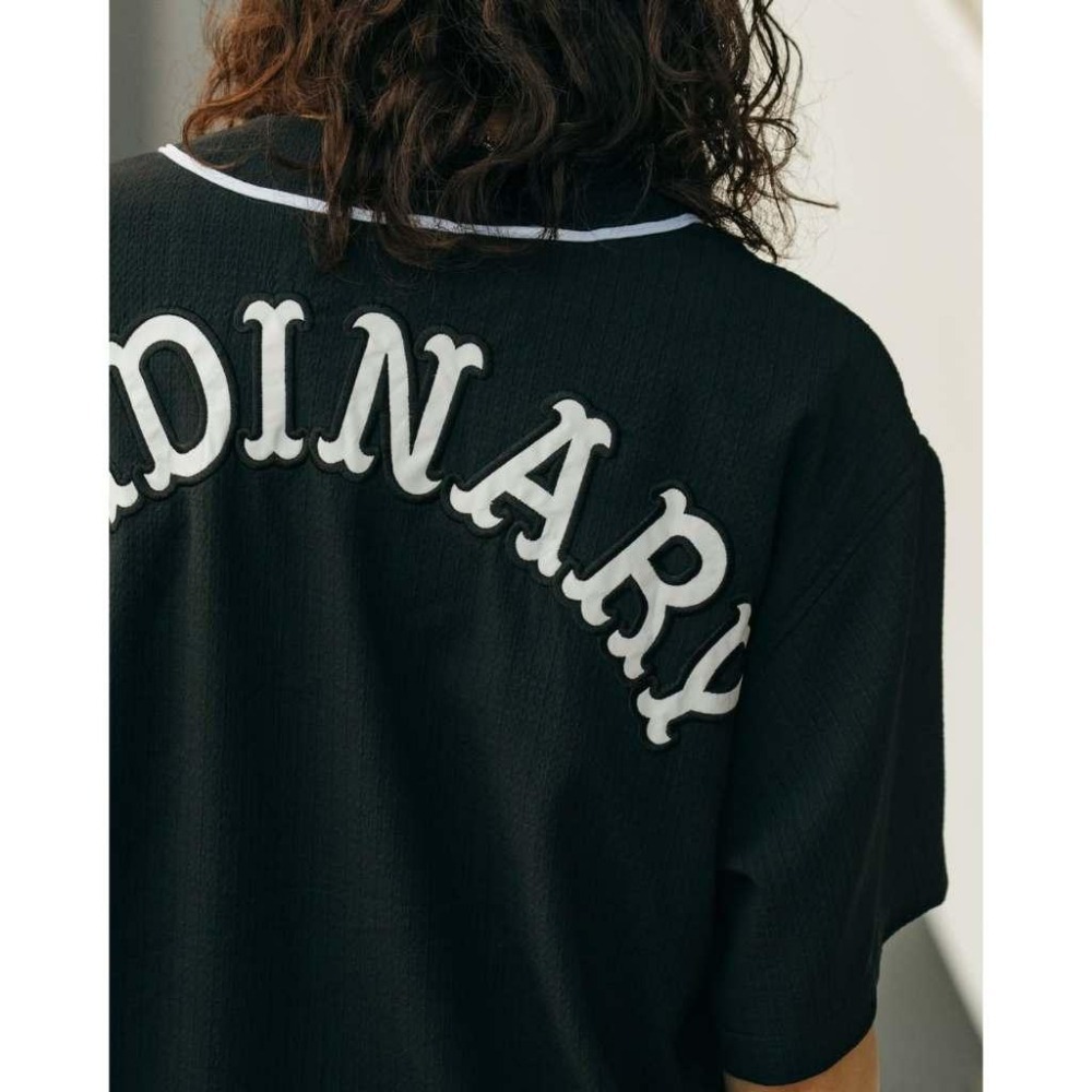 ORDINARY 25SS SEERSUCKER JERSEY 直紋泡泡砂貼布棒球衫 店內價 【PS中壢】-細節圖9