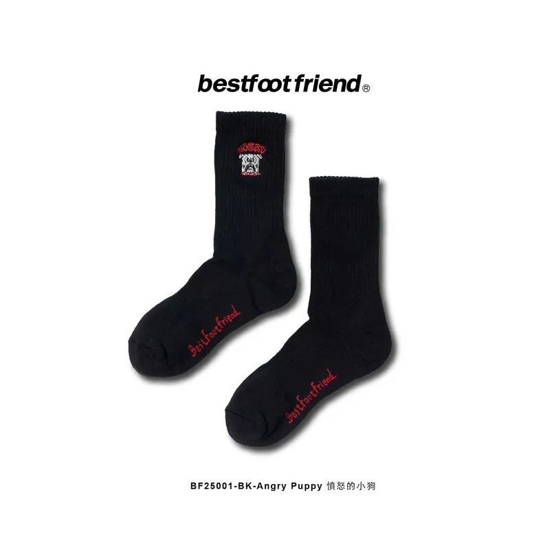 BEST FOOT FRIEND / BFF襪 ANGRY PUPPY 生氣小狗 刺繡長襪【PS中壢】-細節圖3