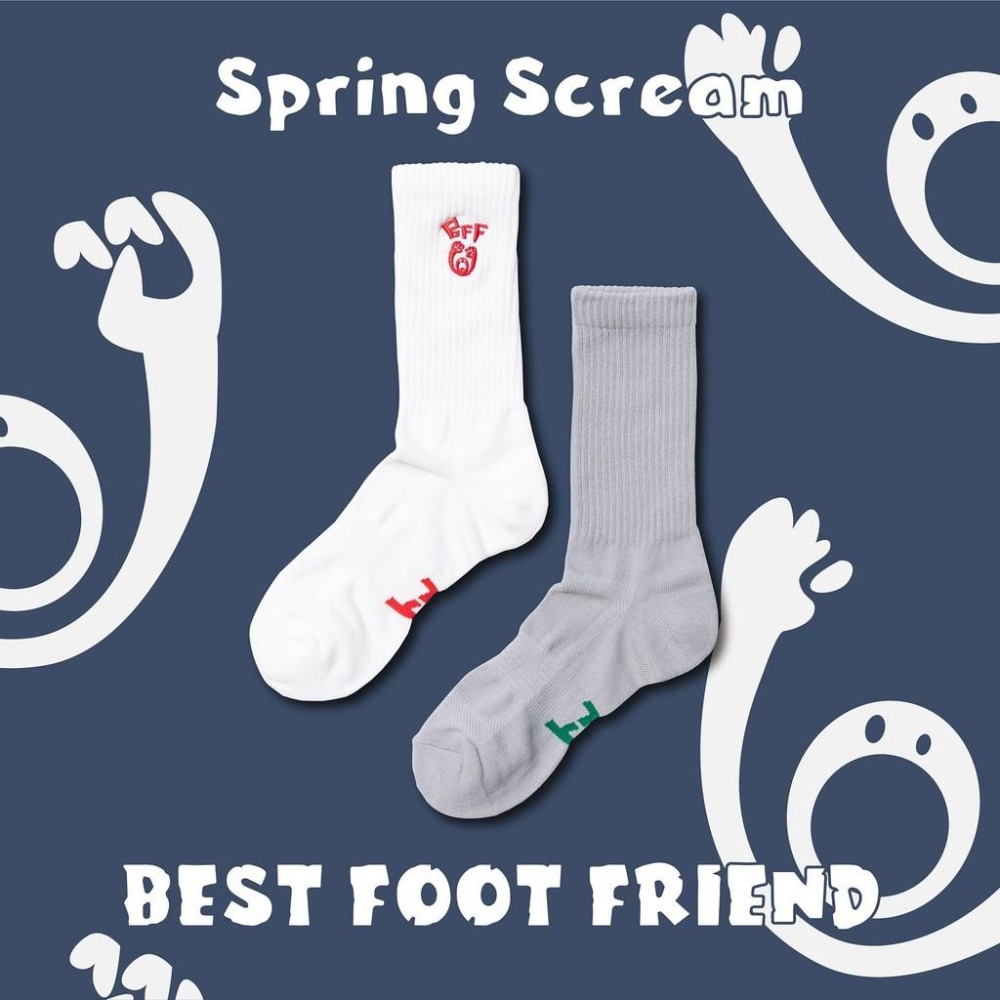 BEST FOOT FRIEND / BFF襪 Spring Scream 長襪 【PS中壢】-細節圖3