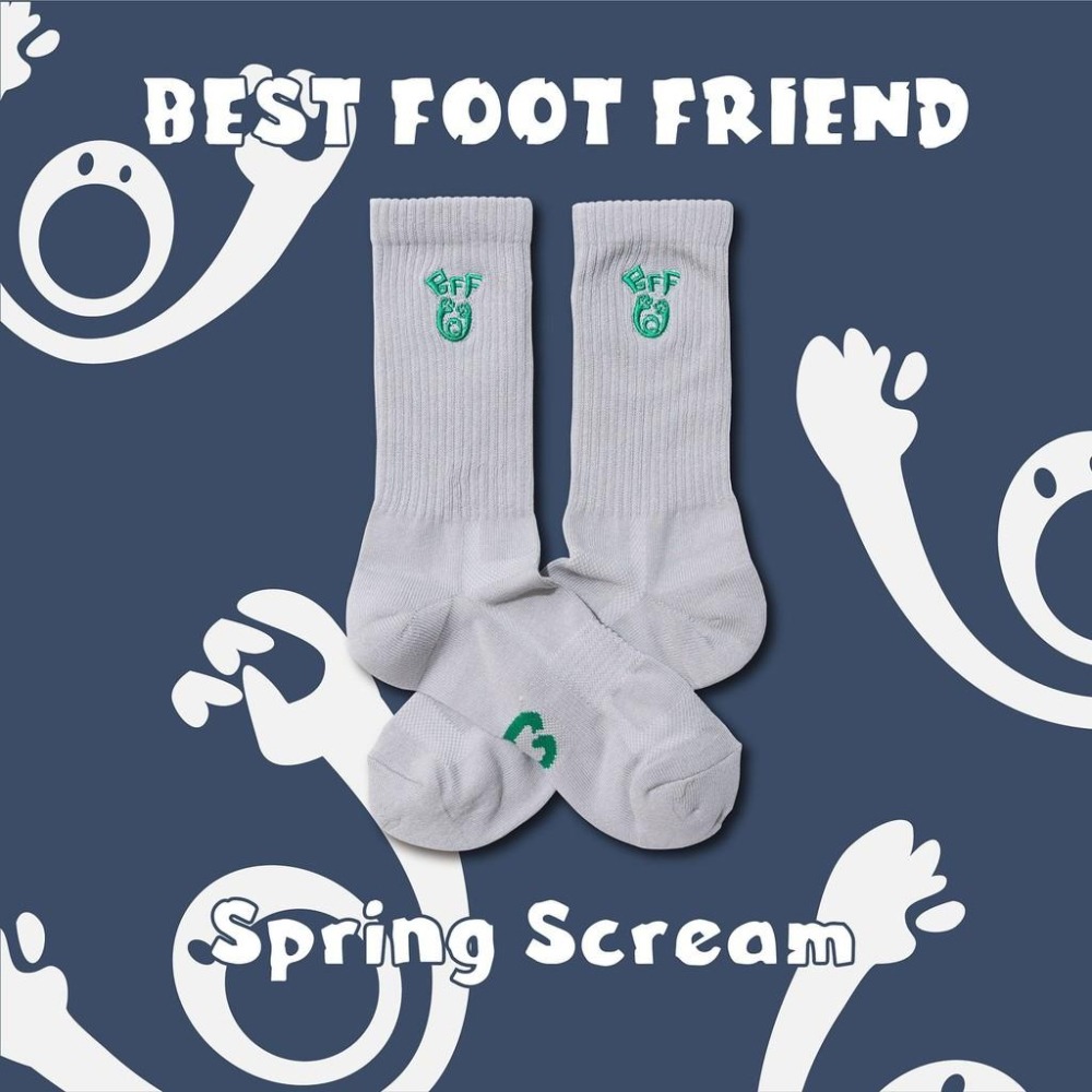 BEST FOOT FRIEND / BFF襪 Spring Scream 長襪 【PS中壢】-細節圖4