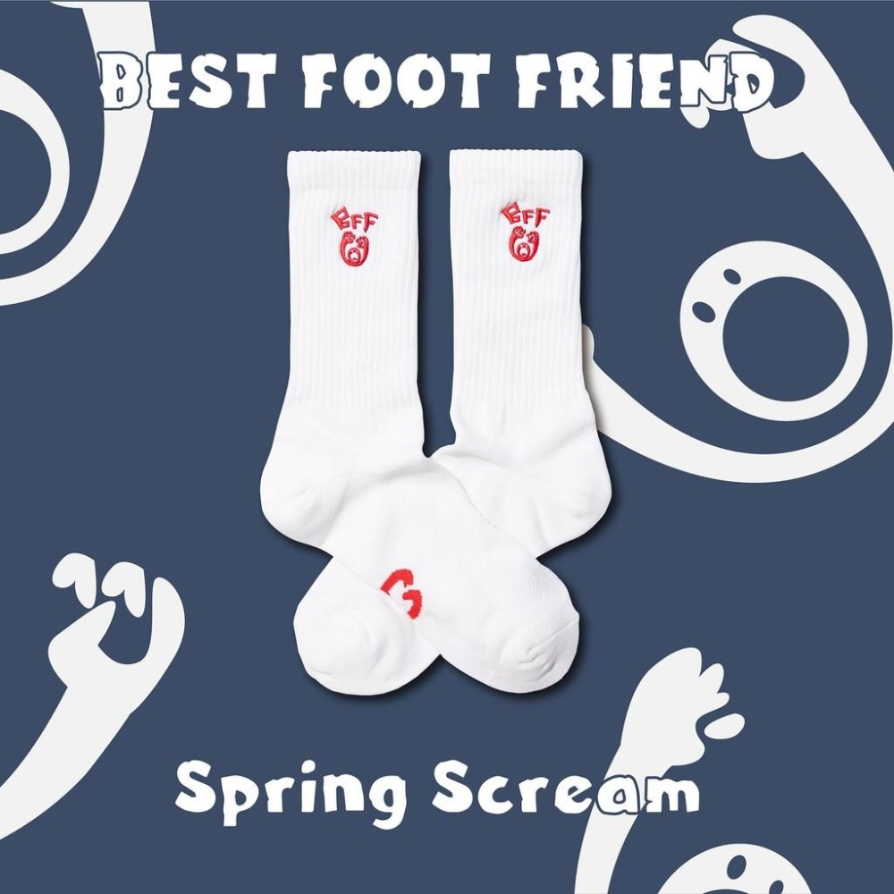 BEST FOOT FRIEND / BFF襪 Spring Scream 長襪 【PS中壢】-細節圖5