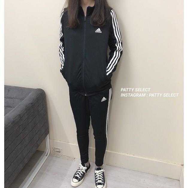 ADIDAS 愛迪達 運動 套裝 連帽 外套 長褲 EB7651 男 DV2431 女 黑【PS中壢】-細節圖2