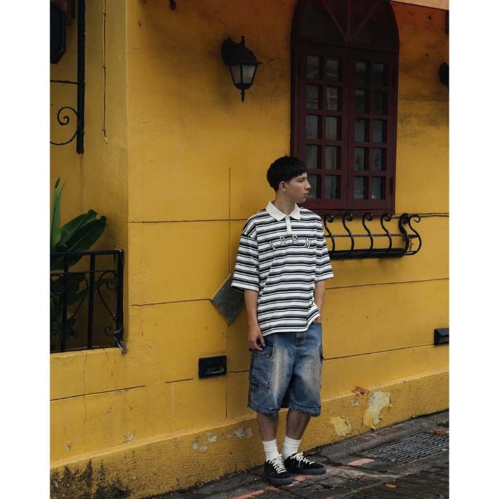 IDEALISM IDE Stripe Polo 條紋 OLO刺繡拱形 短袖 短T【PS中壢】-細節圖6