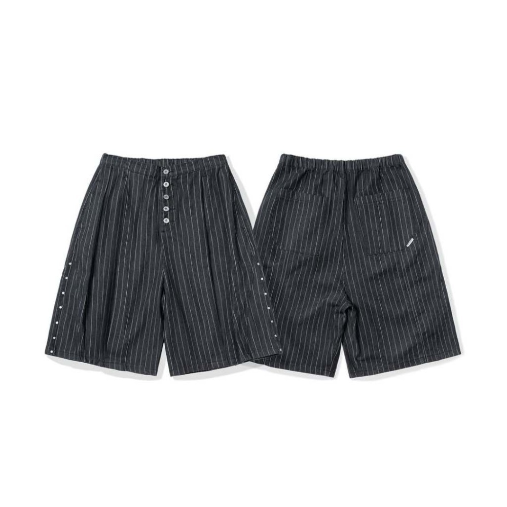 ORDINARY STRIPE STUDDED DENIM SHORTS 直紋牛仔鉚釘七分褲 店內價 【PS中壢】-規格圖1