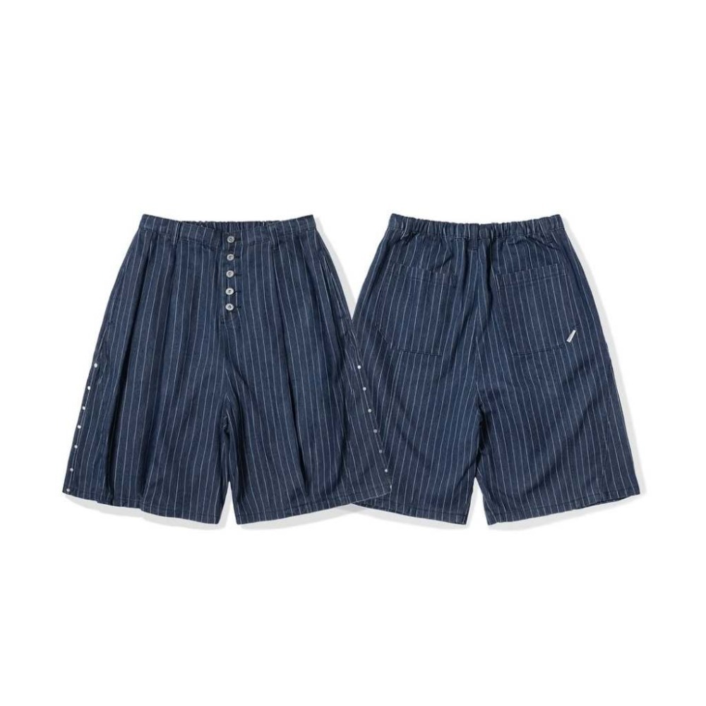 ORDINARY STRIPE STUDDED DENIM SHORTS 直紋牛仔鉚釘七分褲 店內價 【PS中壢】-規格圖2