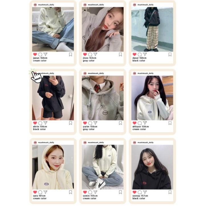 現貨絕版品出清  MUAHMUAH 連帽T恤 帽T 長袖帽T 內刷毛 MUAH MUAH 泰迪熊【PS中壢】-細節圖4