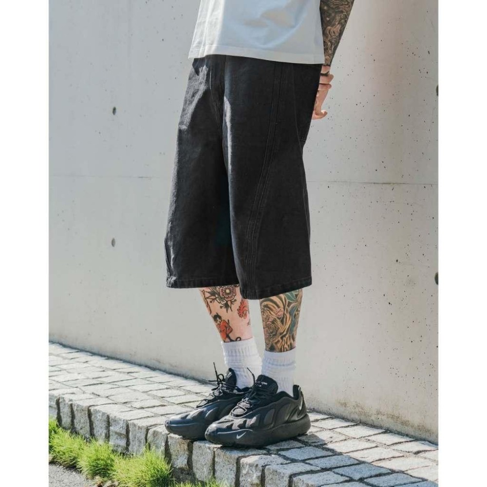 ORDINARY 25SS 3D ARC DENIM SHORTS ３D剪裁七分牛仔短褲【PS中壢】-細節圖3