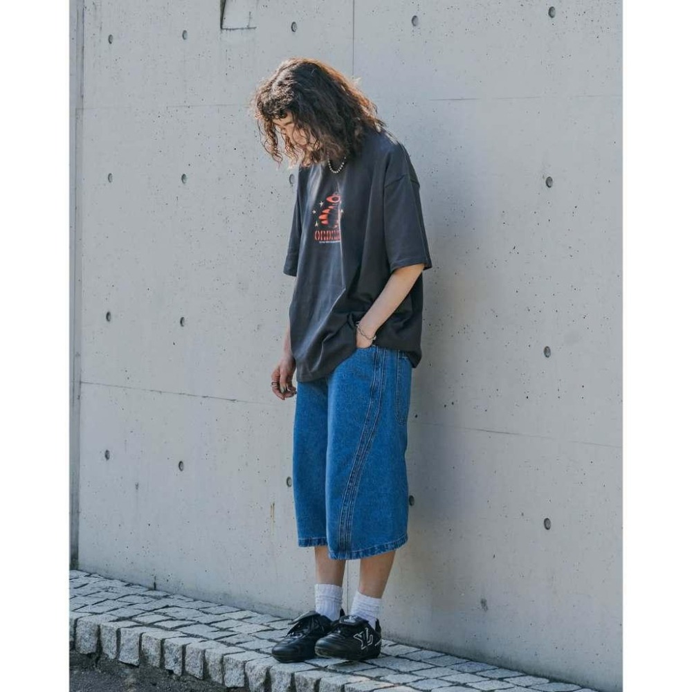 ORDINARY 25SS 3D ARC DENIM SHORTS ３D剪裁七分牛仔短褲【PS中壢】-細節圖8