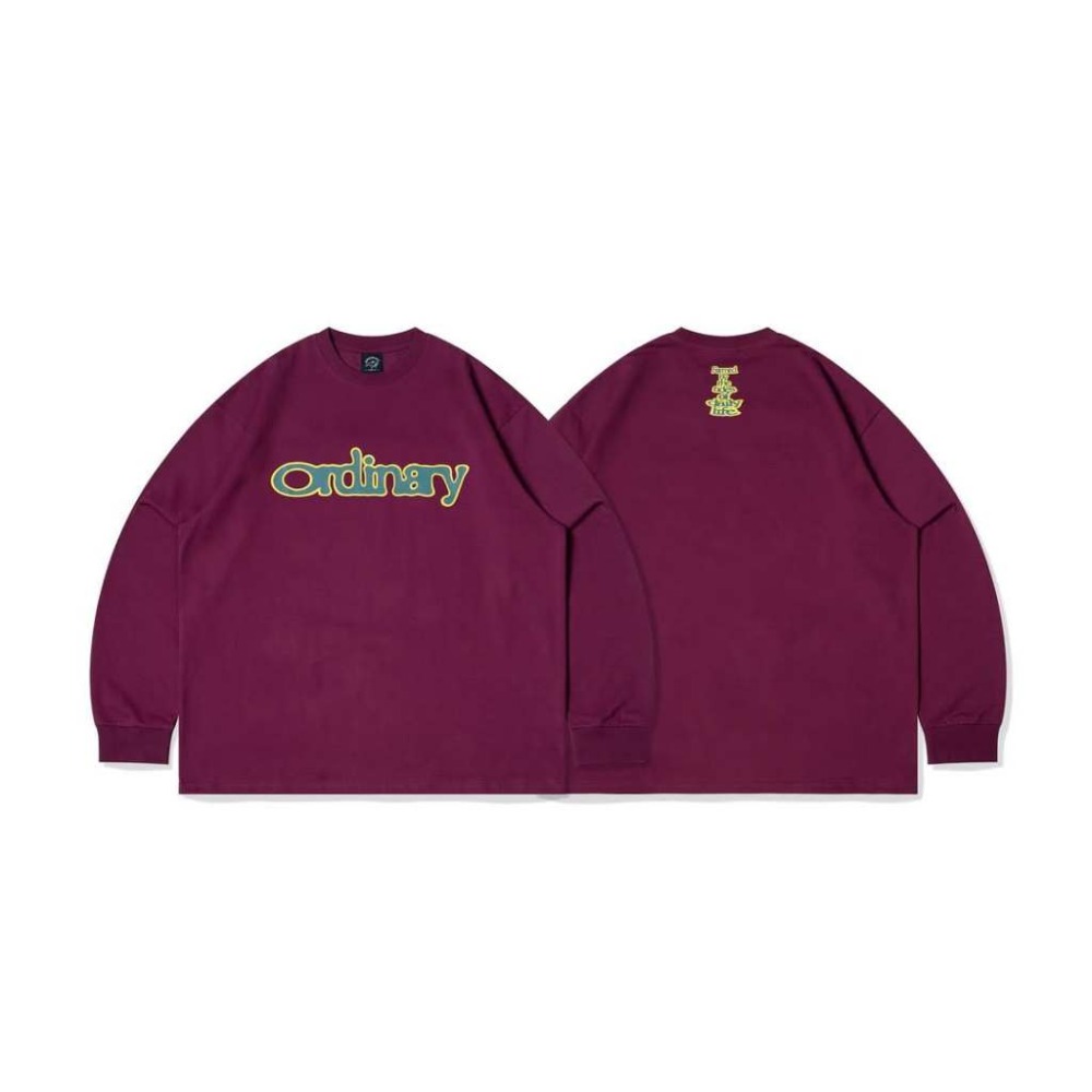 ORDINARY 25AW LOGO L/S TEE 昏眩LOGO 基礎長TEE【PS中壢】-規格圖9