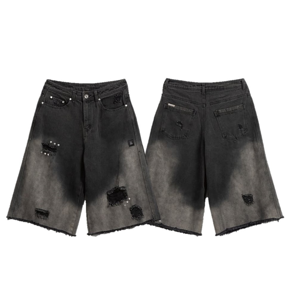 KILLASYSTEM DAMAGE WASHED DENIM SHORTS牛仔水洗破壞七分褲 店內價 【PS中壢】-規格圖1