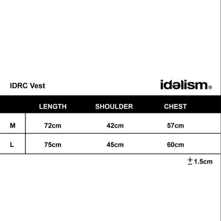 IDEALISM IDE IDRC Vest 小刺繡 寬肩 螺紋 背心 【PS中壢】-細節圖8