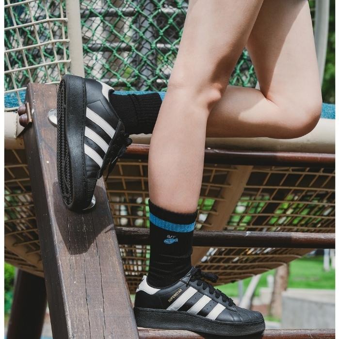 BEST FOOT FRIEND / BFF襪 SLEEPING FISH 小魚 刺繡 長襪【PS中壢】-細節圖7