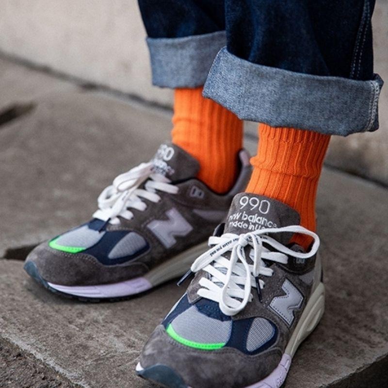 Tweed Basic Socks 粗針織條紋 粗織襪 襪子 堆疊中長襪  運動長襪 男女 運動襪 襪【PS中壢】-細節圖2