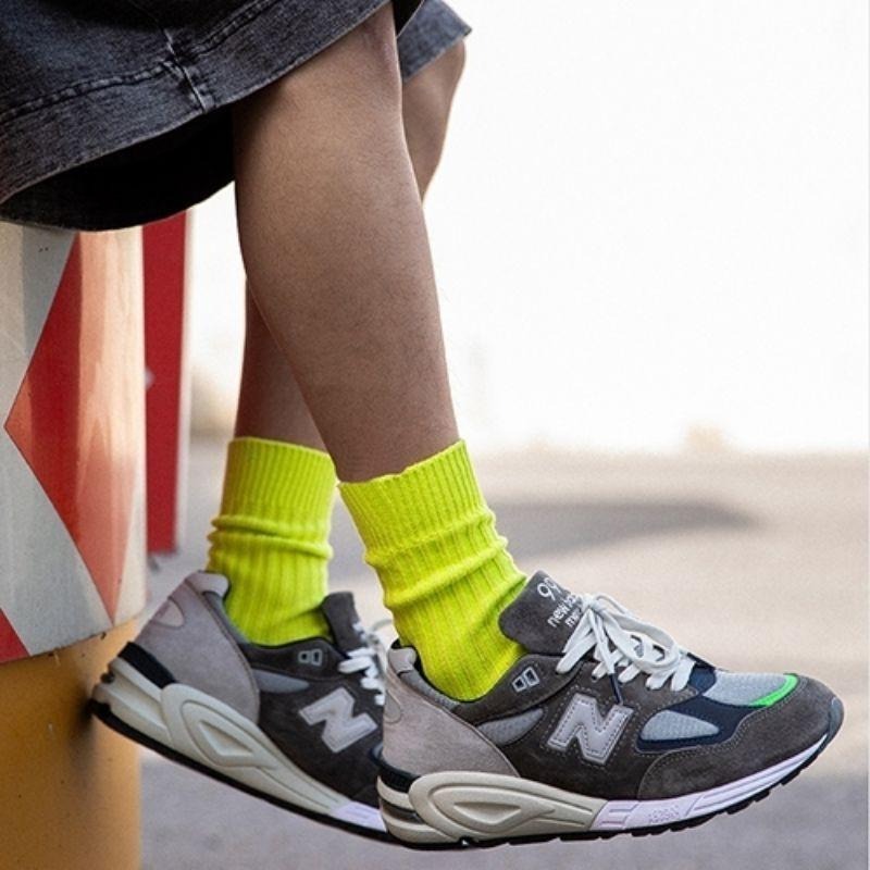 Tweed Basic Socks 粗針織條紋 粗織襪 襪子 堆疊中長襪  運動長襪 男女 運動襪 襪【PS中壢】-細節圖3