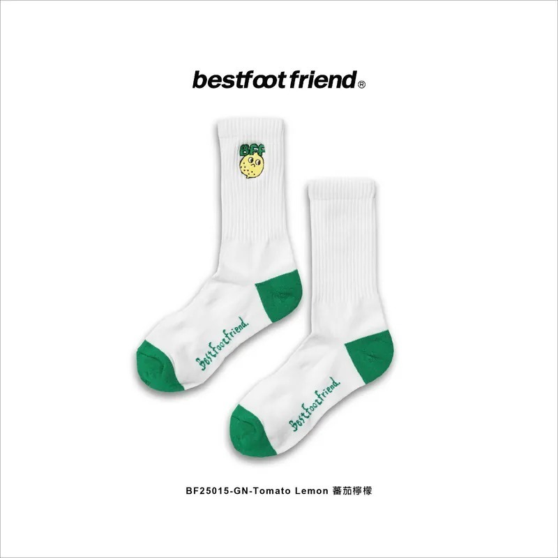 BEST FOOT FRIEND /BFF襪 TOMATO LEMON 番茄檸檬 刺繡長襪【PS中壢】-規格圖9