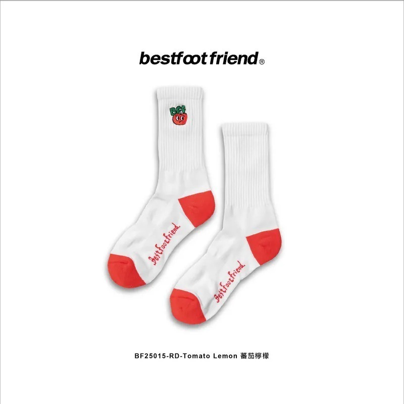 BEST FOOT FRIEND /BFF襪 TOMATO LEMON 番茄檸檬 刺繡長襪【PS中壢】-規格圖2