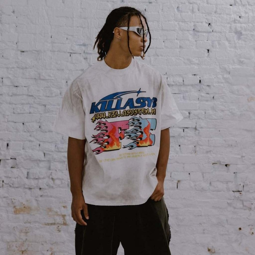 KILLASYSTEM 25S/S PIXEL DAMAGE TEE 復古像素 油污破壞短T【PS中壢】-細節圖2