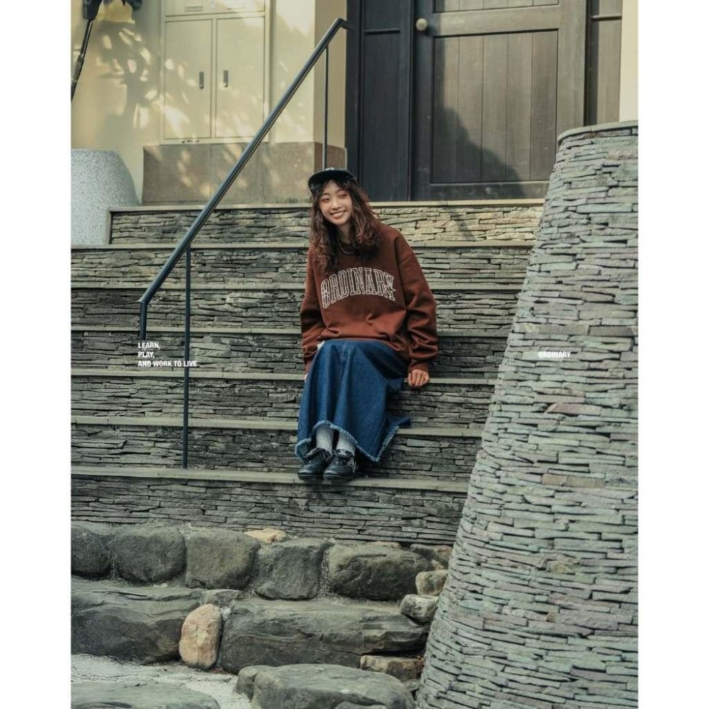 ORDINARY 25AW STAR PLAID SWEATSHIRT 格紋星貼布大學T 店內價 【PS中壢】-細節圖7