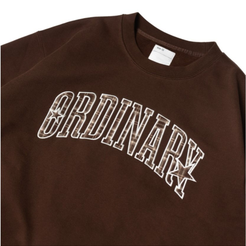ORDINARY 25AW STAR PLAID SWEATSHIRT 格紋星貼布大學T 店內價 【PS中壢】-規格圖9